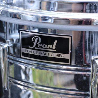 Lot of 3 Snare Drums incl Gretsch Brooklyn Snare Drum and Pearl Export Series Snare Drum