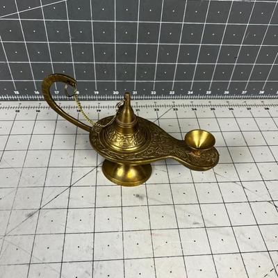 Arabian Solid Brass Oil Lamp 