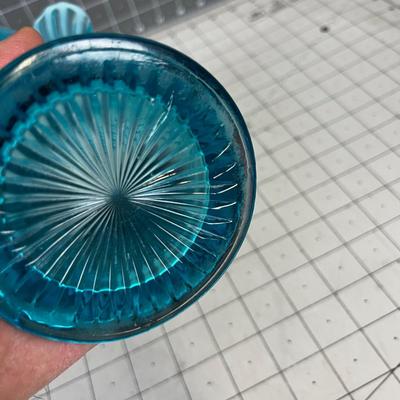 MCM Blue Glass Vase 