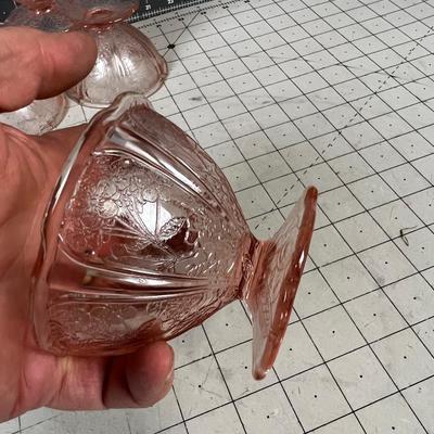 Pink Depression Glass Sherbet (4) or Dessert 