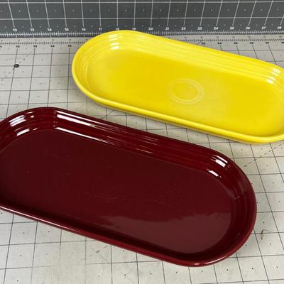 2 Fiesta Serving Trays 