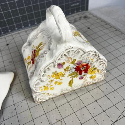 German Porcelain Cover Serving Dish FLORAL 