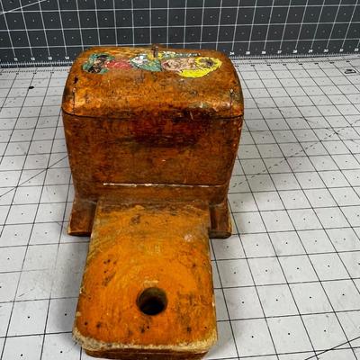 Antique WOOD Toy Truck with SQUIRT Decal