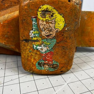 Antique WOOD Toy Truck with SQUIRT Decal