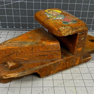 Antique WOOD Toy Truck with SQUIRT Decal