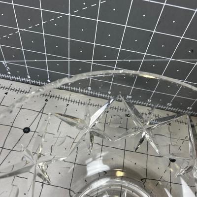 LARGE LOT (12 - pieces)  OF NICE Crystal and Clear Glass Serving 