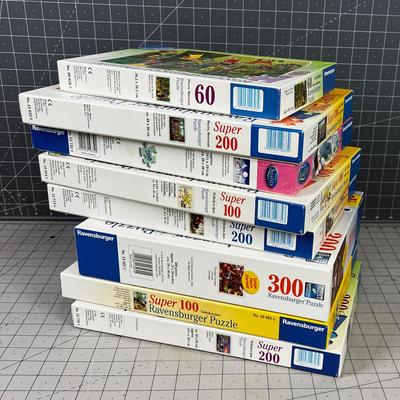 (8) LARGE Format  RAVENSBURGER Puzzles