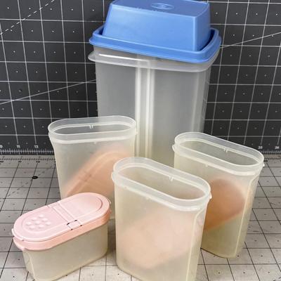 Lot of Tupperware: Celery and Spice Shakers 