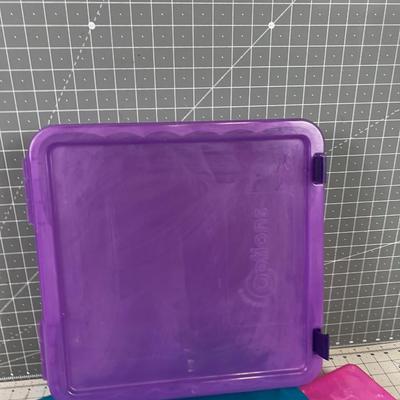Plastic Storage Boxes (3) 