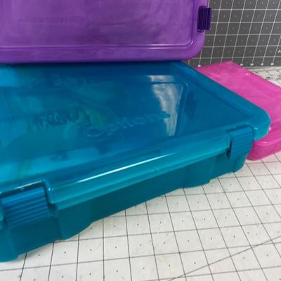 Plastic Storage Boxes (3) 