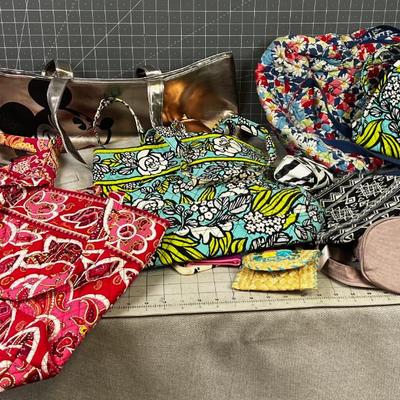 Huge Lot of Nice Bags Many Vera Bradley and Mickey Mouse. 