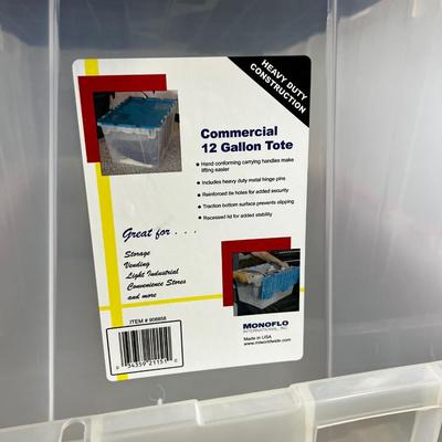 (3) 12 Gallon Commercial Totes 