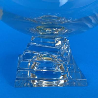 CRISTAL D'ARQUES DURAND SHANTUNG FOOTED CRYSTAL BOWL
