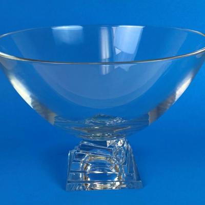 CRISTAL D'ARQUES DURAND SHANTUNG FOOTED CRYSTAL BOWL