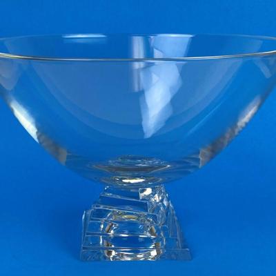 CRISTAL D'ARQUES DURAND SHANTUNG FOOTED CRYSTAL BOWL