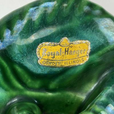 ROYAL HAEGER POTTERY CORNUCOPIA CANDLE HOLDER pair
