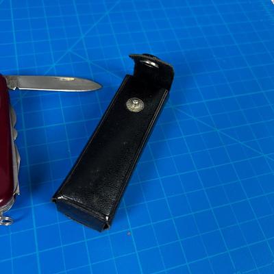 Swiss Army Style Pocket Knife with Case 