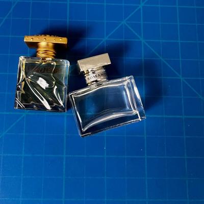 2 Miniature Perfume Bottles; Cristobel and Lauren Romance