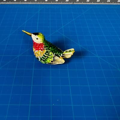 Enameled and bejeweled HUMMINGBIRD Box, NEAT!!