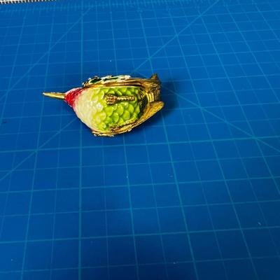 Enameled and bejeweled HUMMINGBIRD Box, NEAT!!