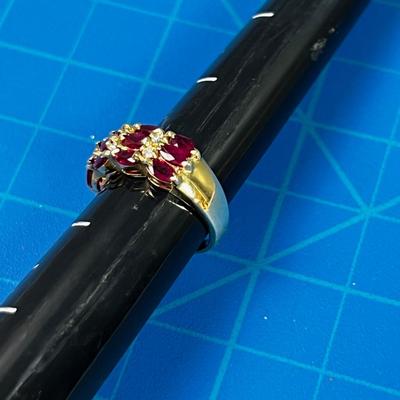 14 K Ruby and Diamond RING. Very Pretty! 