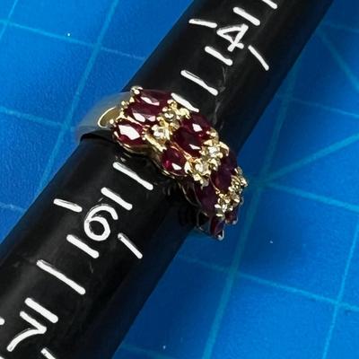 14 K Ruby and Diamond RING. Very Pretty! 
