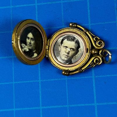 Antique Victorian Locket Hippie Wild Woman or Art Nouveau 