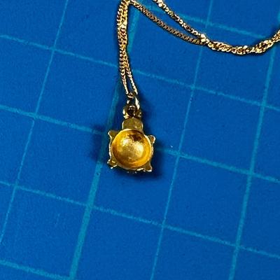 10 K Gold Chain with Lady Bug Pendant