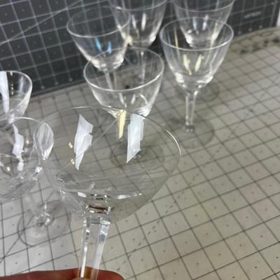 Crystal Wine (5) and Champaign Glasses (6) 