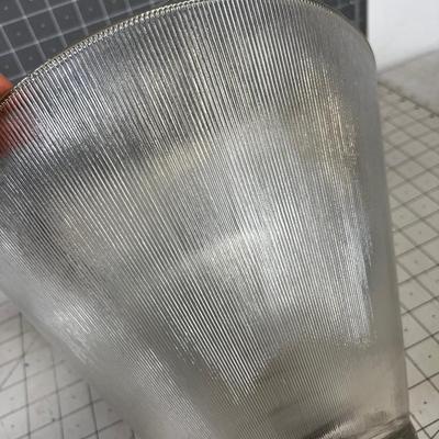 Mid Century Ribbed Glass Serving Bowls 