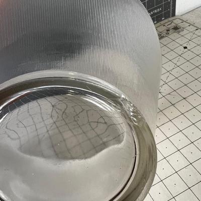Mid Century Ribbed Glass Serving Bowls 