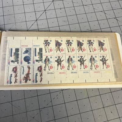 Stamp Book Collection Of Unused Postage Stamps Mostly .13 Cent Stamps