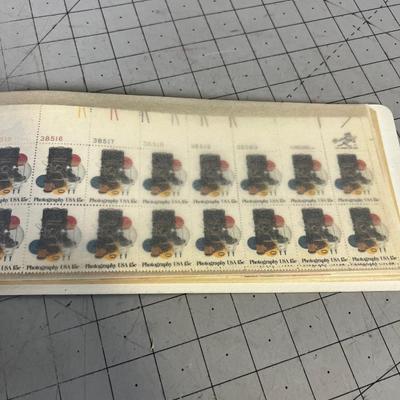Stamp Book Collection Of Unused Postage Stamps Mostly .13 Cent Stamps