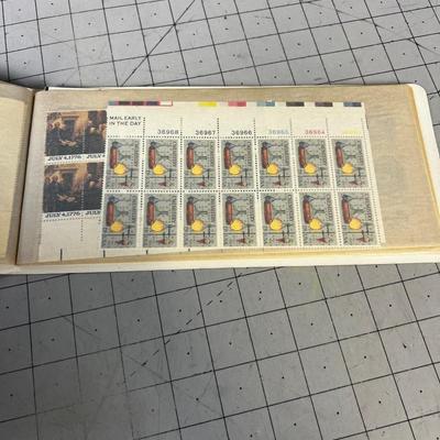 Stamp Book Collection Of Unused Postage Stamps Mostly .13 Cent Stamps