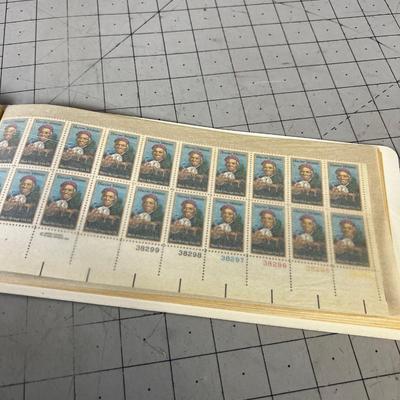 Stamp Book Collection Of Unused Postage Stamps Mostly .13 Cent Stamps