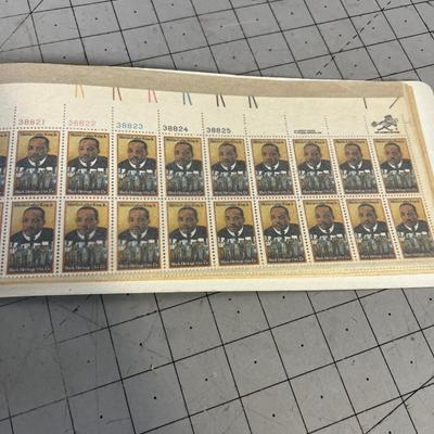 Stamp Book Collection Of Unused Postage Stamps Mostly .13 Cent Stamps