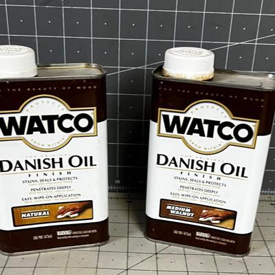 Watco Danish Oil, Natural and Medium Walnut (Opened) 
