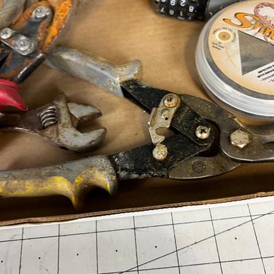 Tin Snips, Cable Lock, Wrench