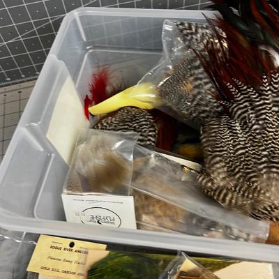 Large Tub of Feathers and Fur
