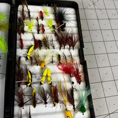Streamers, Poppers, Bug all Hand Tied in a case