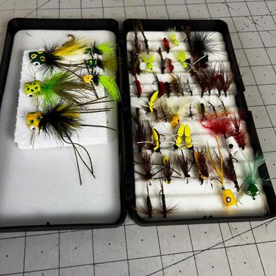 Streamers, Poppers, Bug all Hand Tied in a case