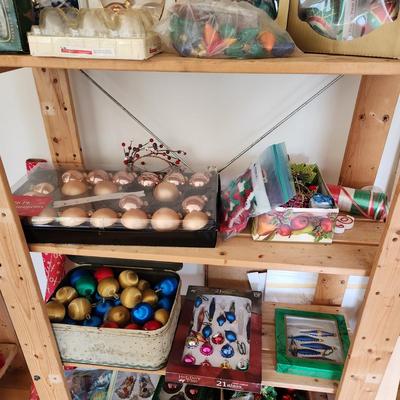 Large Christmas Decor Lot , Ornaments, Light strings and More WYSIWYG