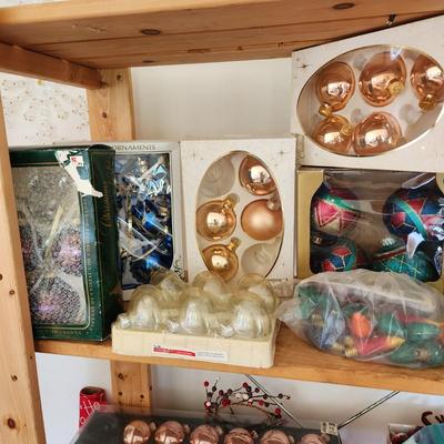 Large Christmas Decor Lot , Ornaments, Light strings and More WYSIWYG