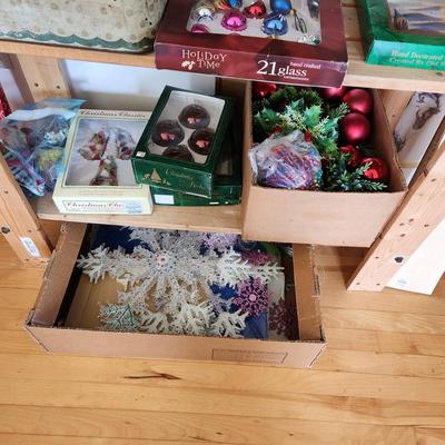 Large Christmas Decor Lot , Ornaments, Light strings and More WYSIWYG