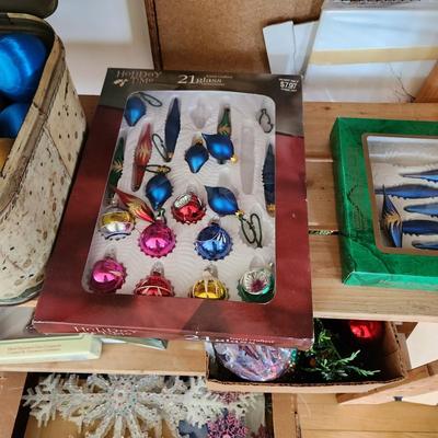 Large Christmas Decor Lot , Ornaments, Light strings and More WYSIWYG