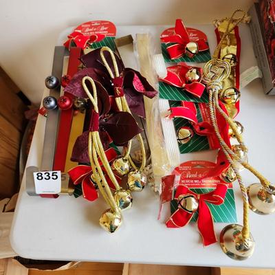 Christmas Lot of Jingle bells, Wreath Hangers