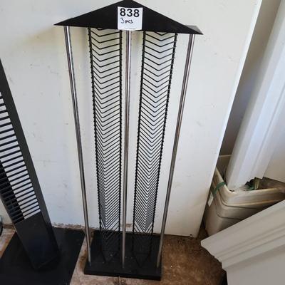 3 CD Dvd Metal Storage Racks