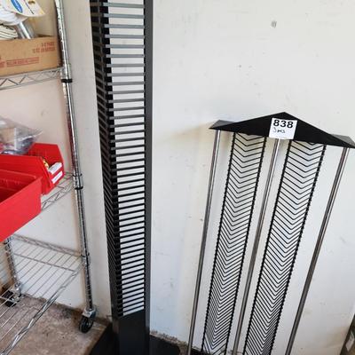 3 CD Dvd Metal Storage Racks