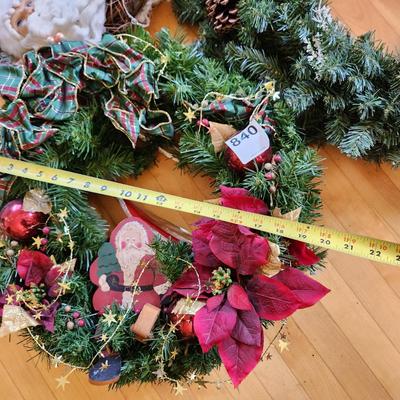 Lot of 6 Christmas Door Wreaths