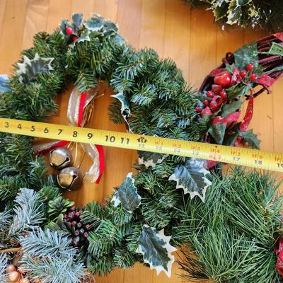 Lot of 6 Christmas Door Wreaths